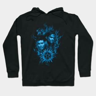 Sam and Dean in Flames Hoodie